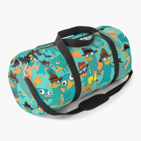 Item preview, Perry the Platypus Phineas and Ferb Collage Pattern Design - Aquamarine Background designed and sold by CollageHeaven.