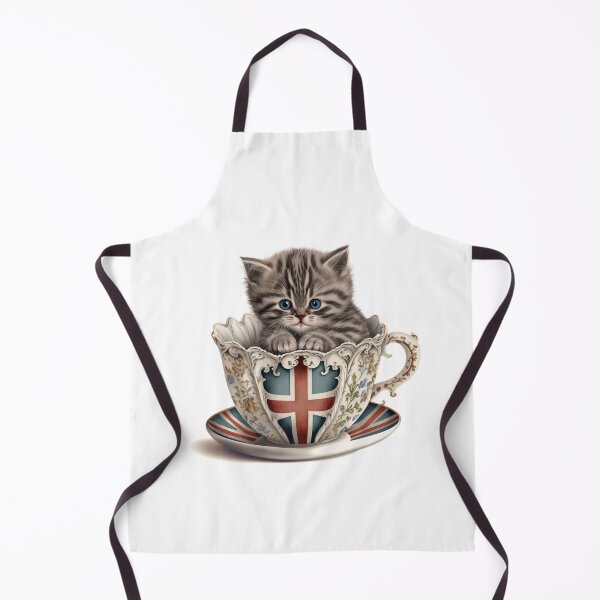 Item preview, Kitten in English Tea Cup designed and sold by ImaginePrintsHQ.