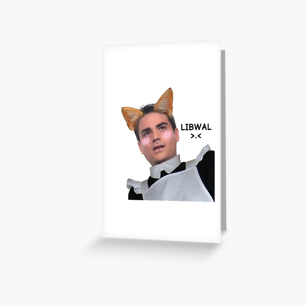 catboy maid femboy ben shapiro | Greeting Card