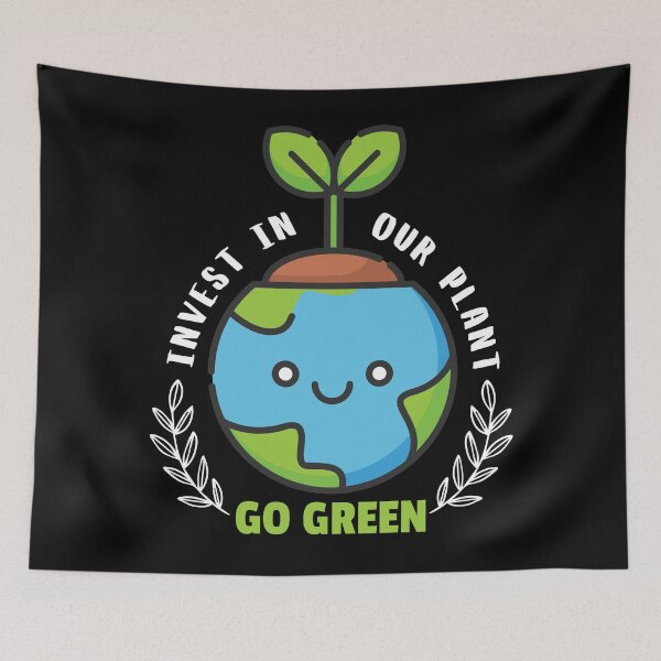 Item preview, Invest In Our Plant Go Green Earth Day Cute Earth Face designed and sold by OwlCanvas.