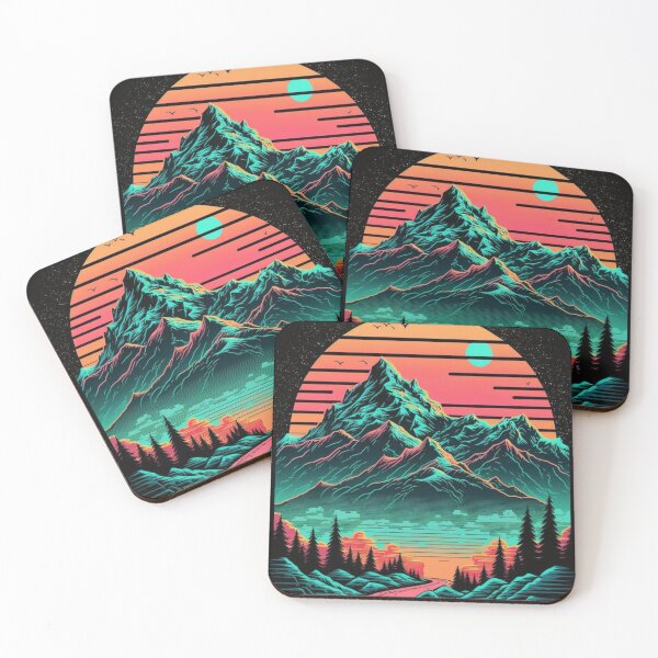 Item preview, 80s Retro Wave Mountains designed and sold by RESToRAPTOR.