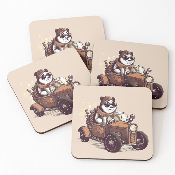 Item preview, Panda driving a car designed and sold by IraPanyukova.