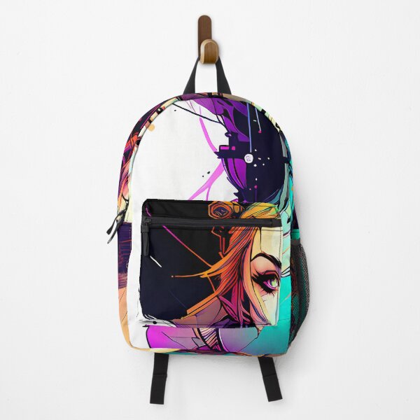 Item preview, Technicolor Dreams - An Illustration of a Cyberpunk Girl in Vibrant Hues designed and sold by GalihDA.