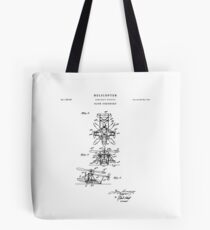 Helicopter Patent Drawing Blueprint Tote Bag