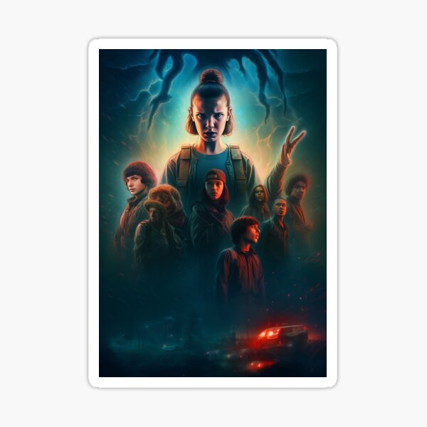 Item preview, AI Generated Stranger Things Netflix- Futuristic Poster Art Generative AI designed and sold by JuxtaJoy Studios.