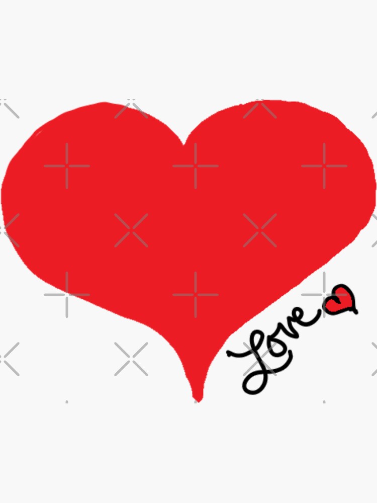 heart - love - heart' Sticker