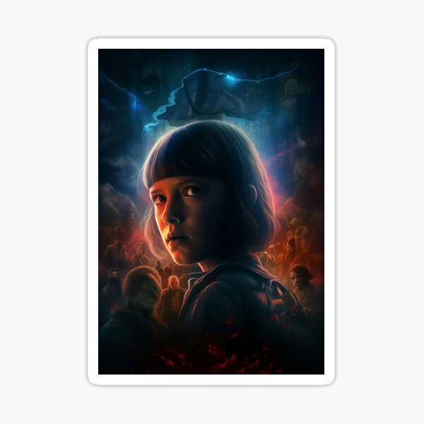 Item preview, Generative AI Futuristic Poster Art Stranger Things Netflix designed and sold by JuxtaJoy Studios.