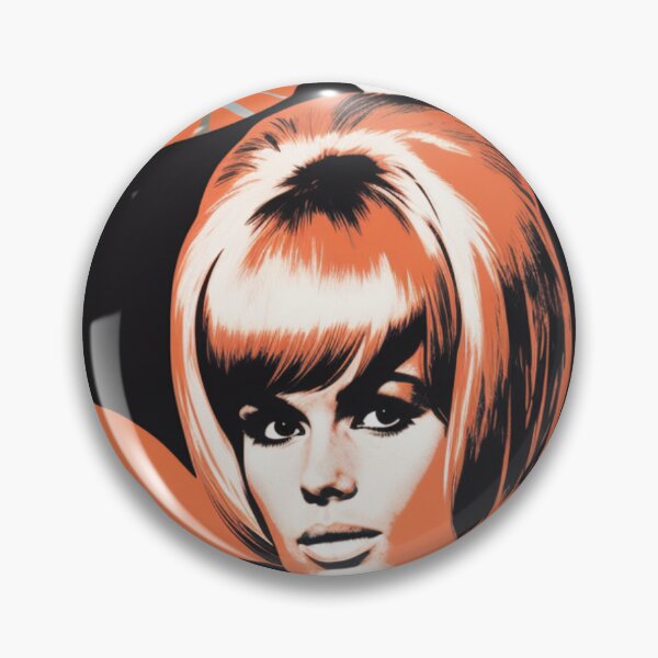 Item preview, 1960s 60s Mod Art Orange, Black and White Pop Art Mod Graphic Illustration designed and sold by Step, Repeat.