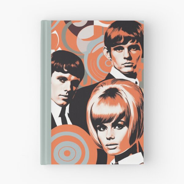 Item preview, 1960s 60s Mod Art Orange, Black and White Pop Art Mod Graphic Illustration designed and sold by Step, Repeat.