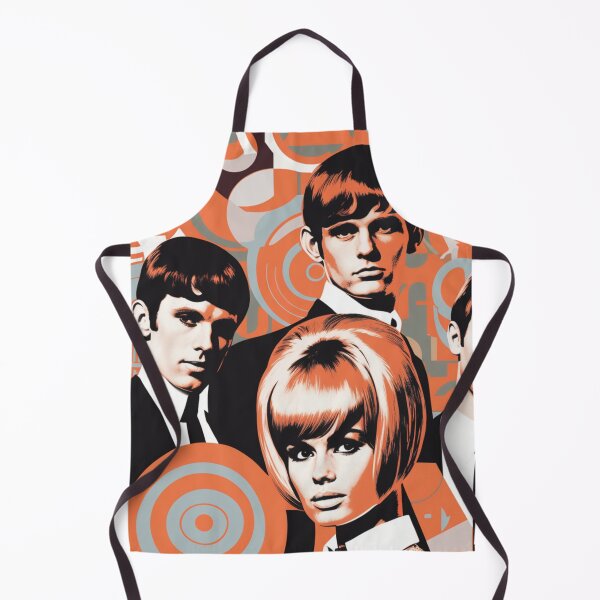 Item preview, 1960s 60s Mod Art Orange, Black and White Pop Art Mod Graphic Illustration designed and sold by Step, Repeat.