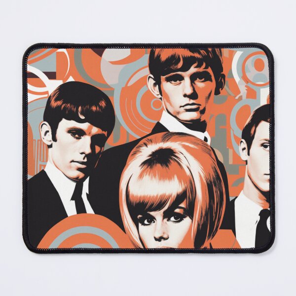 Item preview, 1960s 60s Mod Art Orange, Black and White Pop Art Mod Graphic Illustration designed and sold by Step, Repeat.