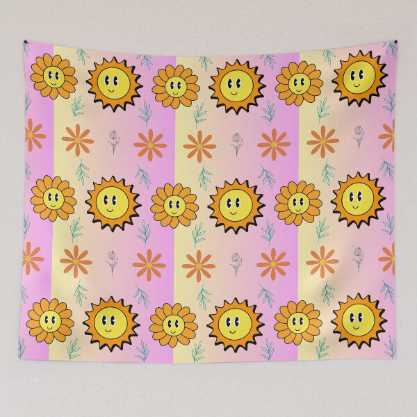 Item preview, Sunflower and sun seamless pattern designed and sold by Jsamdesigns.