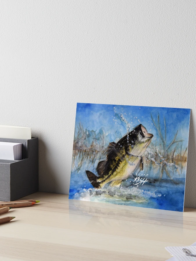 Largemouth Bass Painting by Scott Kish | Art Board Print