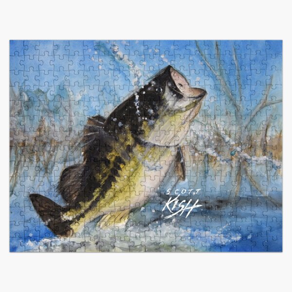 Largemouth Bass Painting by Scott Kish Poster for Sale by Scott Kish