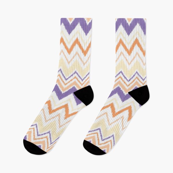 Item preview, Colorful ikat chevron pattern - violet, yellow, cream, orange designed and sold by Arubi-Art.