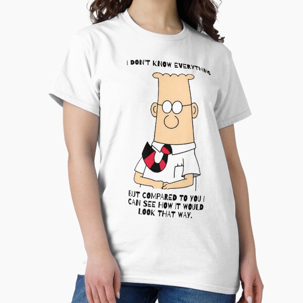 Vista previa del artículo con la obra «Dilbert no lo se todo», diseñado y vendido por rexcrai.