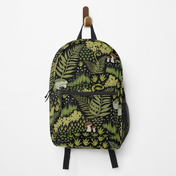Item preview, Moss Garden on Black, trendy green seamless pattern designed and sold by anzelas.