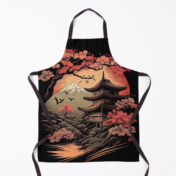 Item preview, Japanese Architecture Nihon Kenchiku Cherry Blossom Graphic designed and sold by SpookshowDesign.