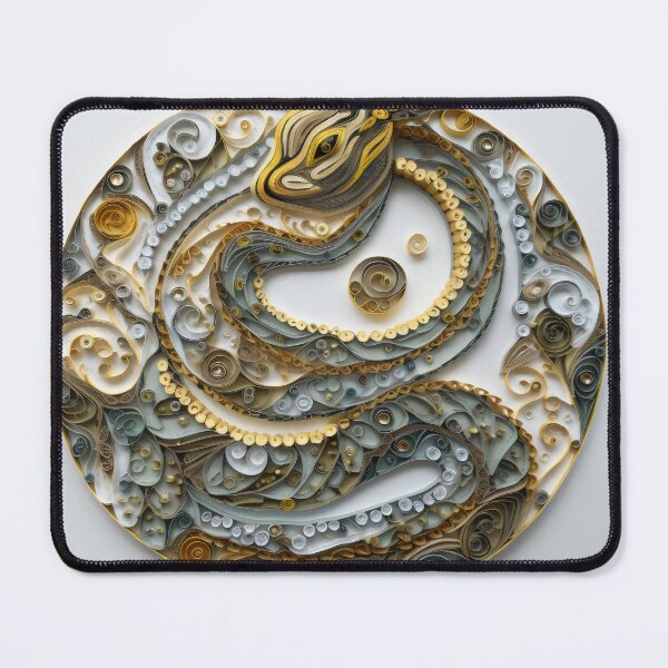 Item preview, Metal Snake - Quilled Paper Artwork - AI Generated designed and sold by Quilluminations.