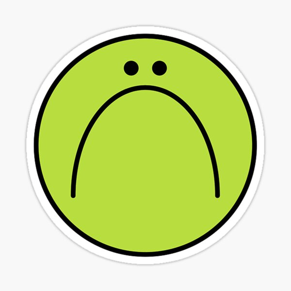 EMOJI SAD FACE NEON - Sad Face Emoji Neon Glow - Sticker