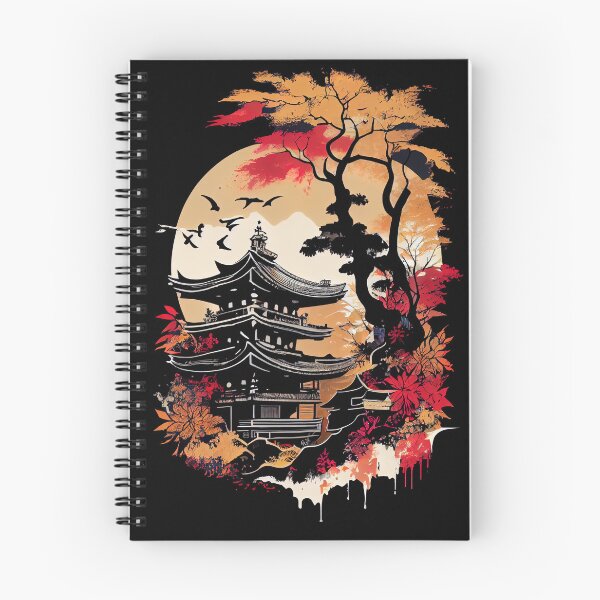Item preview, Arquitectura japonesa Nihon Kenchiku Cherry Blossom Gráfico designed and sold by SpookshowDesign.