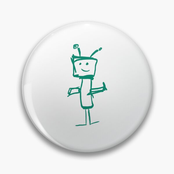 Item preview, Robo Bobo - Green robot - art by a 8 years old autistic artist  designed and sold by PaintedThought.
