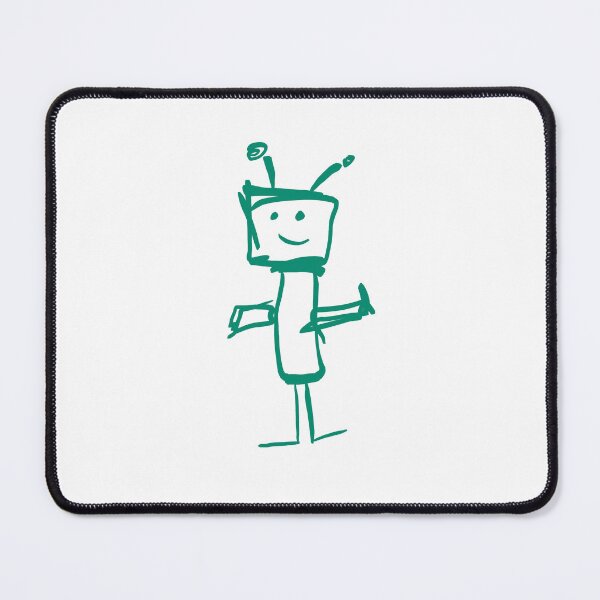Item preview, Robo Bobo - Green robot - art by a 8 years old autistic artist designed and sold by PaintedThought.