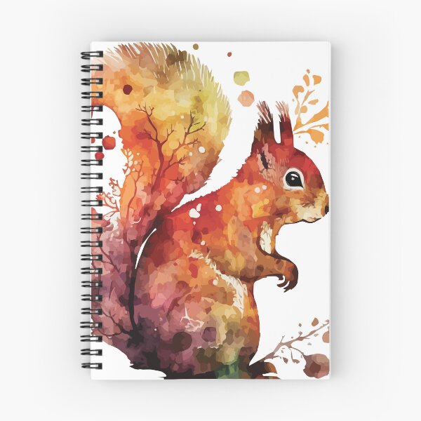 Aperçu de l'œuvre Un écureuil roux dans une aquarelle moderne - Boho Animals créée et vendue par GVRDesign.