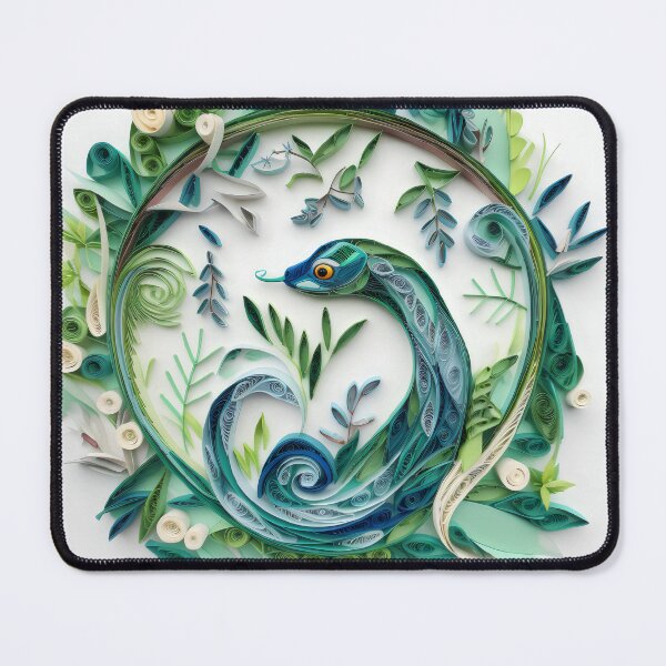 Item preview, Wood Snake - Quilled Paper Artwork - AI Generated designed and sold by Quilluminations.