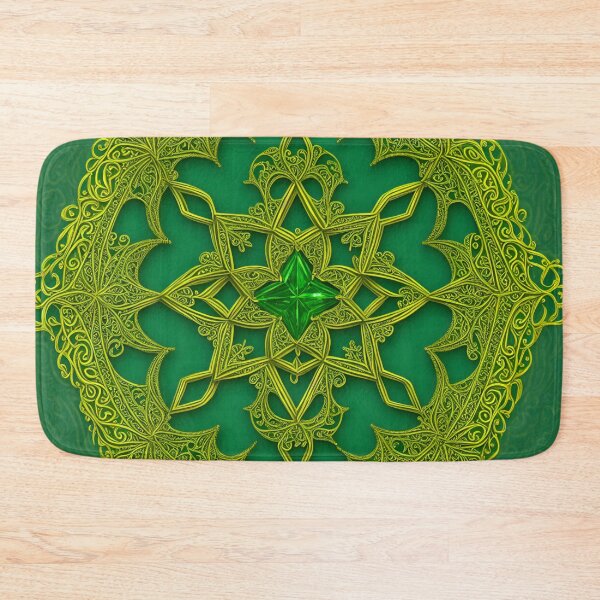Item preview, Mandala Gold Emerald Green Gem Filigree - Mandalas designed and sold by internlvisions.