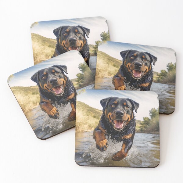 Artikelvorschau, Rottweiler im Wasser spielen: 3 entworfen und verkauft von ebrawne.