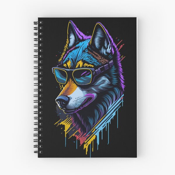 Item preview, Graffiti Splatter Painted Wolf With Sunglasses designed and sold by mysticsubs.