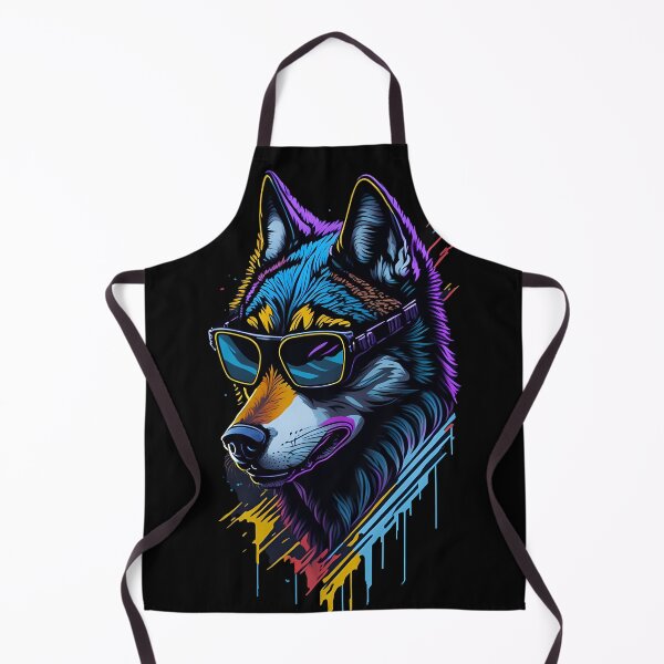 Artikelvorschau, Graffiti Splatter Gemalter Wolf mit Sonnenbrille entworfen und verkauft von mysticsubs.