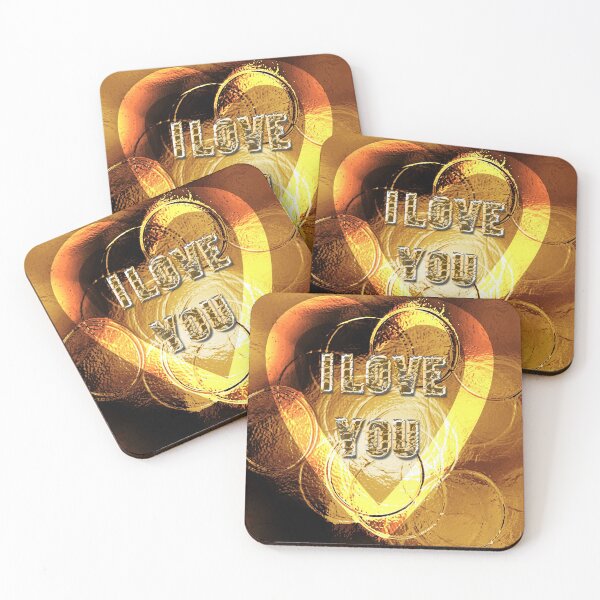 Item preview, gold hearts i love you designed and sold by Astralia.