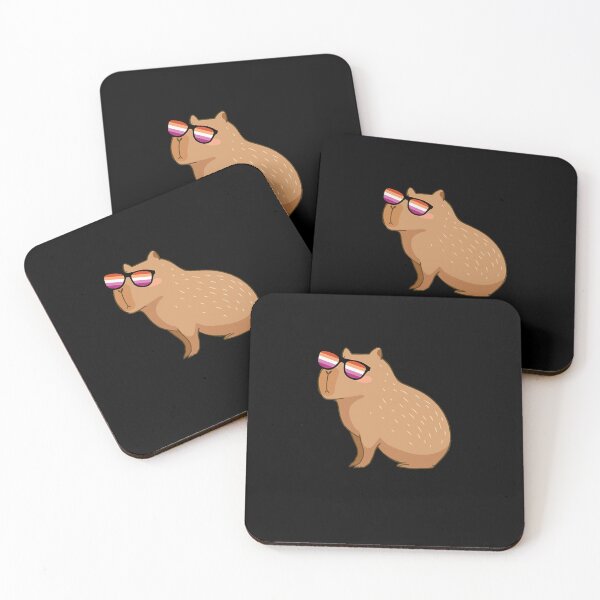 Item preview, Lesbian Capybara with Pride Glasses designed and sold by WizardsStokes88.