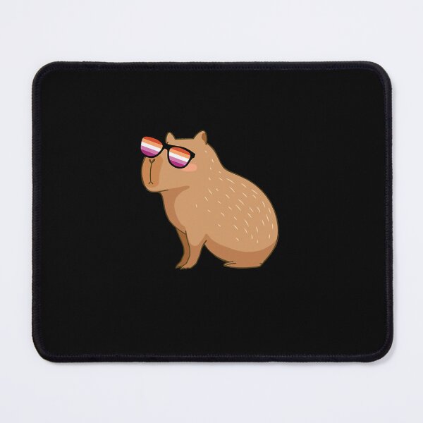 Item preview, Lesbian Capybara with Pride Glasses designed and sold by WizardsStokes88.