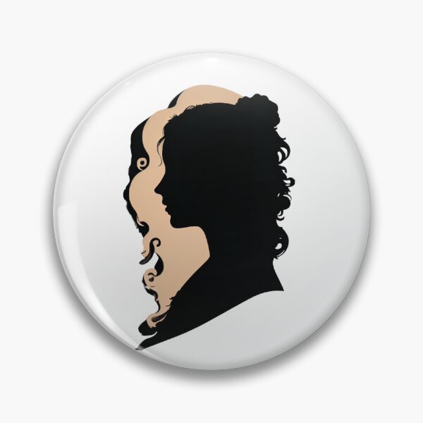 Item preview, black profile picture of a woman. designed and sold by Rim0204.