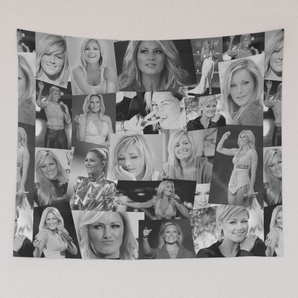 Item preview, Helene Fischer German Singer Black and White // Grayscale Photo Collage Pattern  designed and sold by CollageHeaven.
