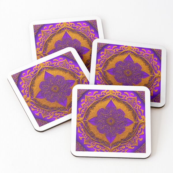 Item preview, Mandala Flower Gold Purple Pink  Mandala Purple Pink- Mandalas designed and sold by internlvisions.