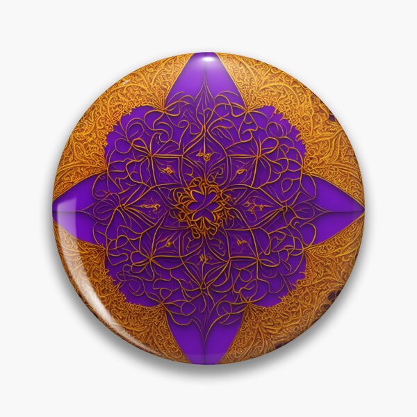Item preview, Mandala Flower Gold Purple Pink  Mandala Purple Pink- Mandalas designed and sold by internlvisions.