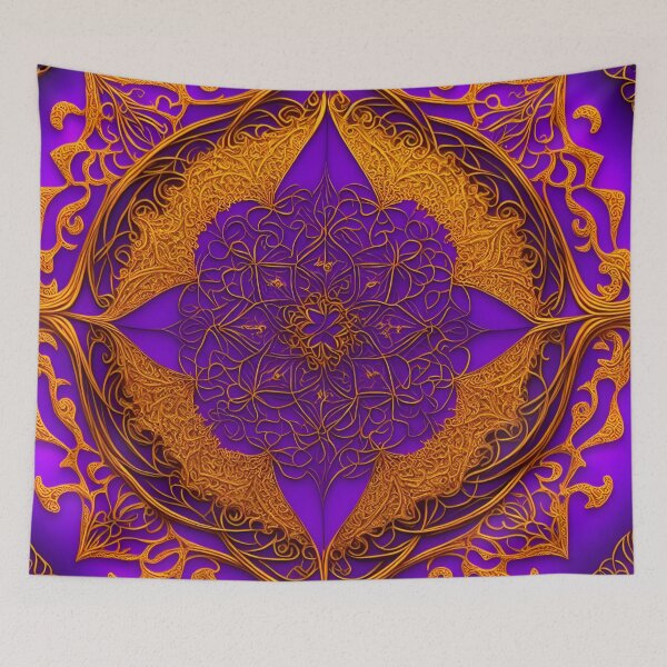 Item preview, Mandala Flower Gold Purple Pink  Mandala Purple Pink- Mandalas designed and sold by internlvisions.
