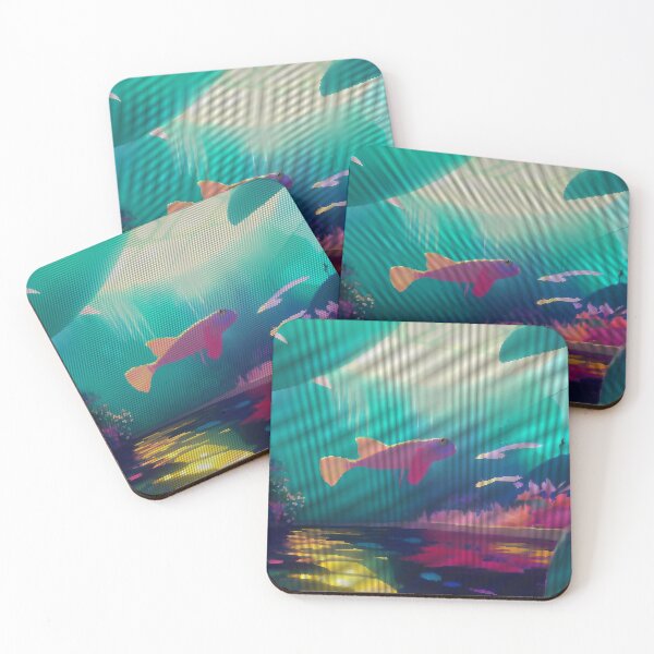 Item preview, Colorful Abstract Molly Fish 8-bit Pixel Art designed and sold by PixelDripped.