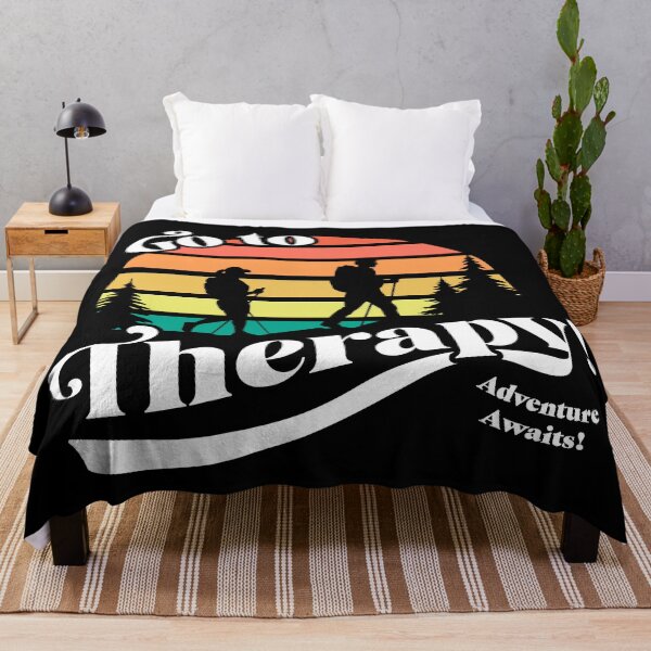 Item preview, Go To Therapy Hiking Retro designed and sold by Not Lost Wanderer Design.