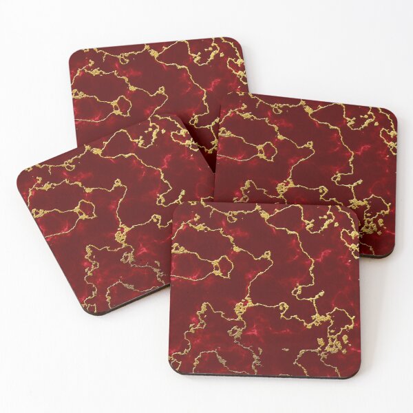 Item preview, Crimson Red and Gold Marble designed and sold by BakaDoodles.