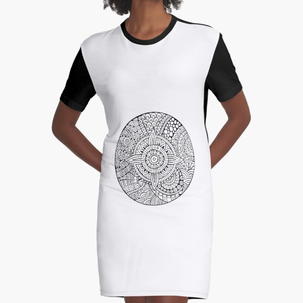Star With Strange Patterns Graphic T-Shirt Dress