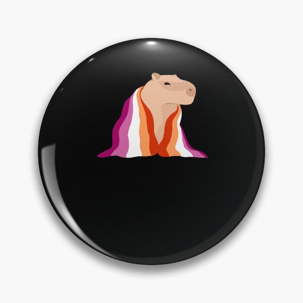 Item preview, lesbian pride capybara friend designed and sold by WizardsStokes88.
