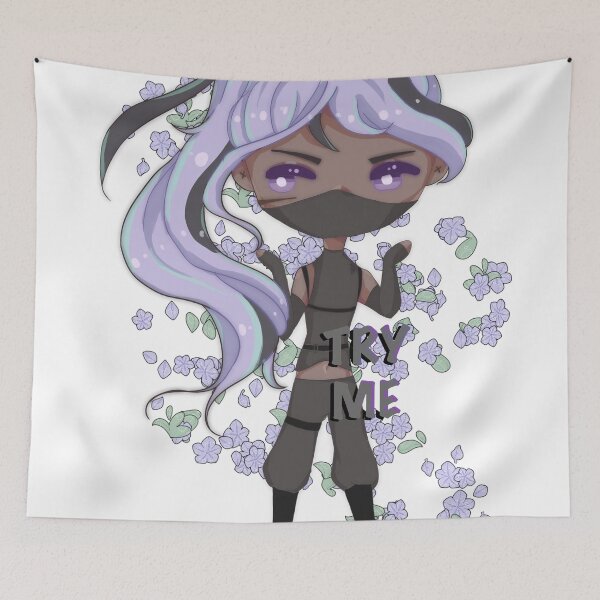 Item preview, Cute anime monster hunter chibi with scar and flowers (Oc Yuric) designed and sold by zanun.