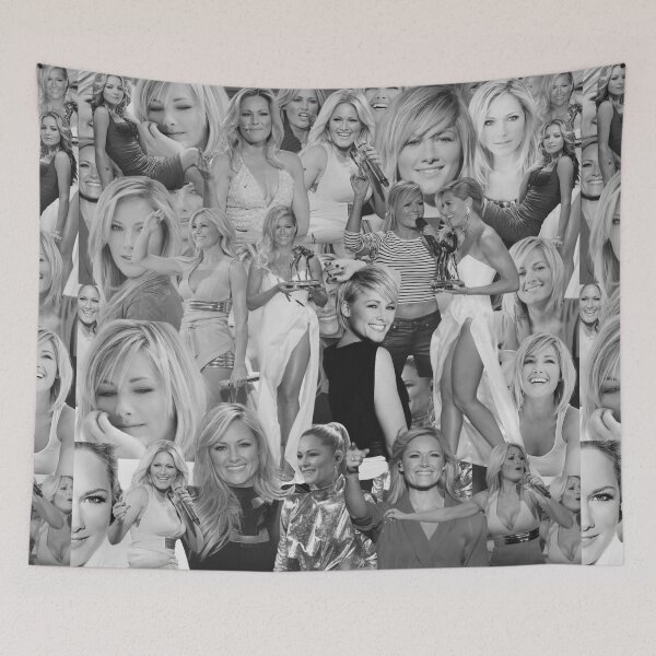 Item preview, Helene Fischer German Singer Black and White Abstract Collage Pattern  designed and sold by CollageHeaven.