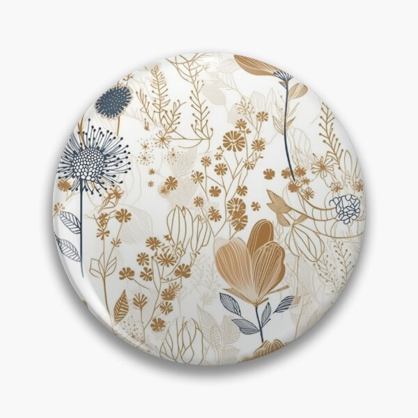 Item preview, Patrón minimalista de flores doradas en estilo boho designed and sold by SimoneAI.