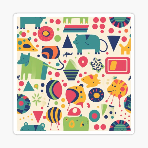 Item preview, Cute and Playful Geometric Design Pattern designed and sold by TopperTees.